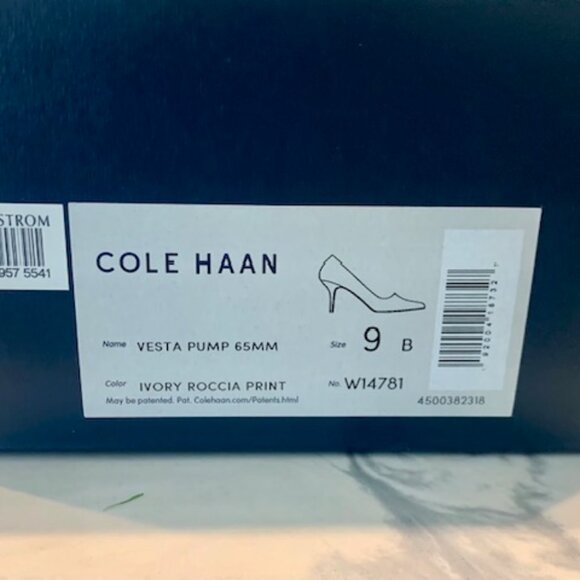 COLE HAAN Vesta Pump, IVORY ROCCIA PRINT, Size 9 B - Picture 2 of 6